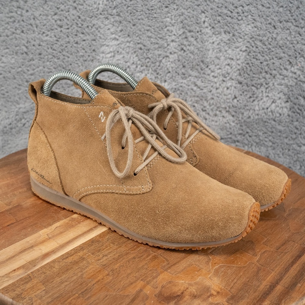 Eddie Bauer Transition Chukka Boots Suede Lace Up Walking Brown Women's Size 6.5